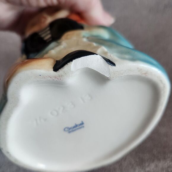 Witch Beer Stein RARE Porcelain LG Mug by Goebel Broom VTG Gretel Nursery Rhyme - Picture 10 of 11